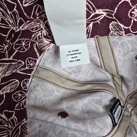 Patagonia Hat Cap Strap Back Mens One Size Purple Floral P-6 Label Trad Surf - Picture 9 of 9